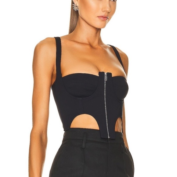 NWT Dion Lee Double Arch Bustier Top in Black - Size 0 - Picture 2 of 9